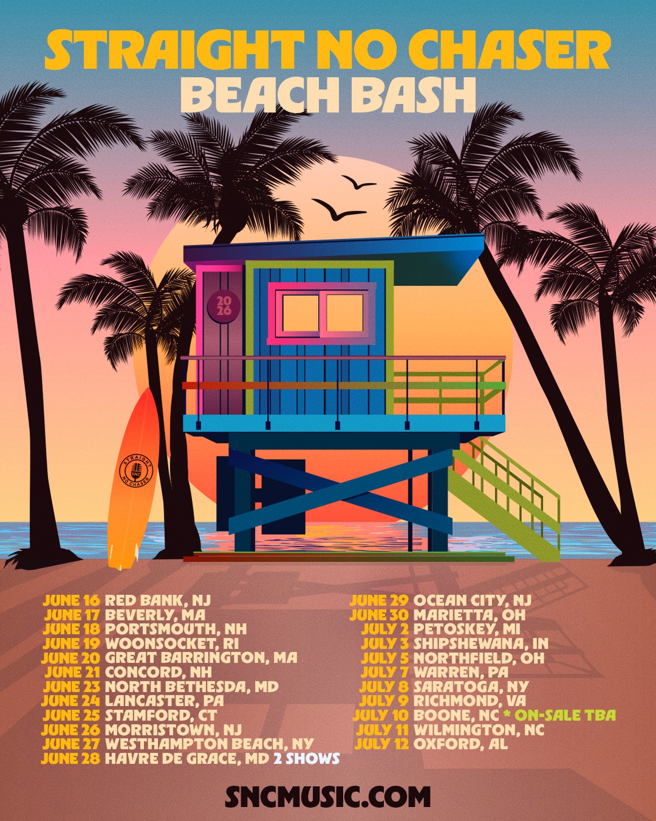 Straight No Chaser Summer: The 90s Part 2 Tour Poster 2026