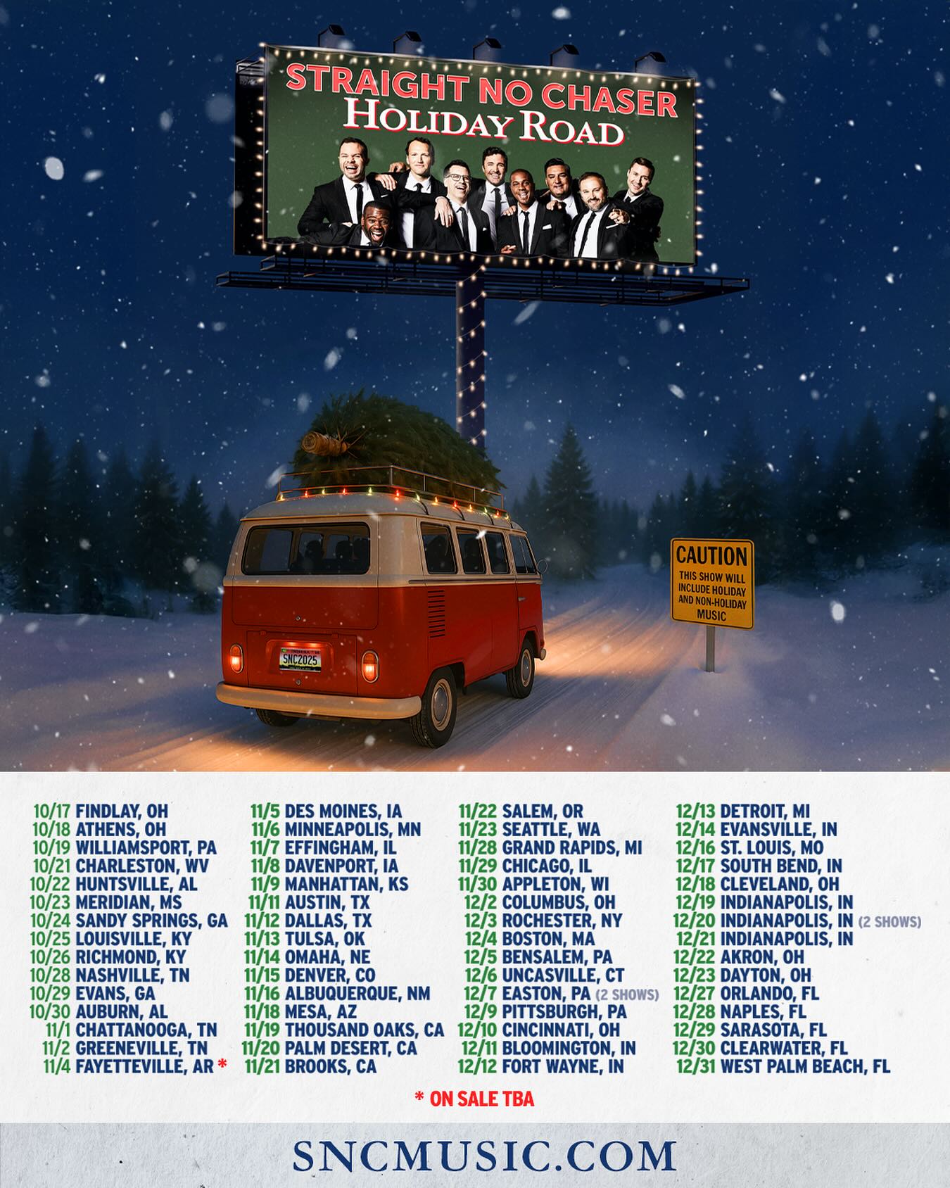 Straight No Chaser Summer: The 90s Part 2 Tour Poster 2025